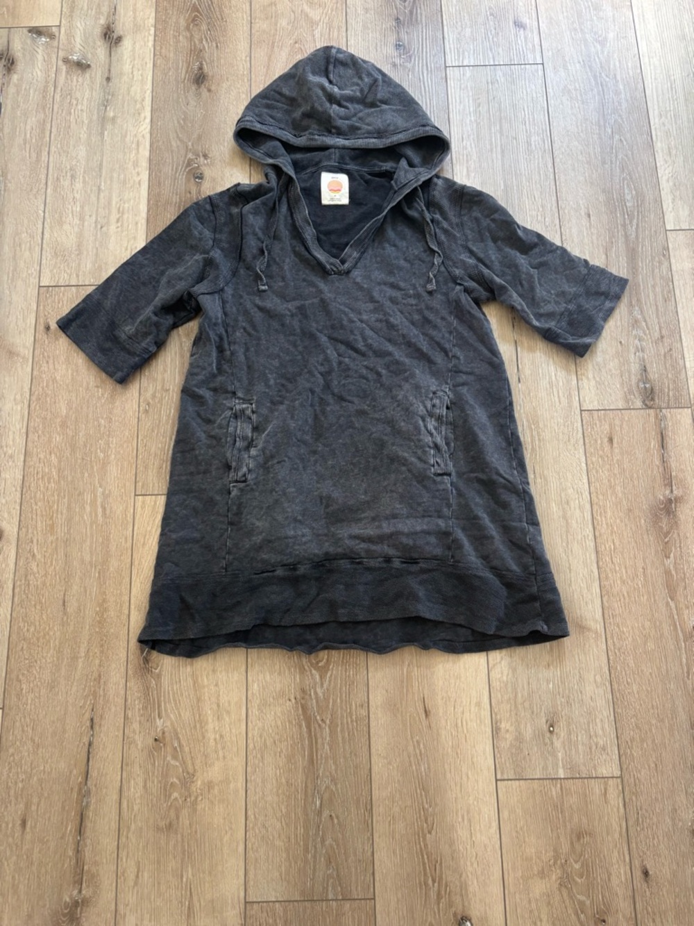 charcoal gray Sport Hoodie Mini Dress by Daily Practice by Anthropologie